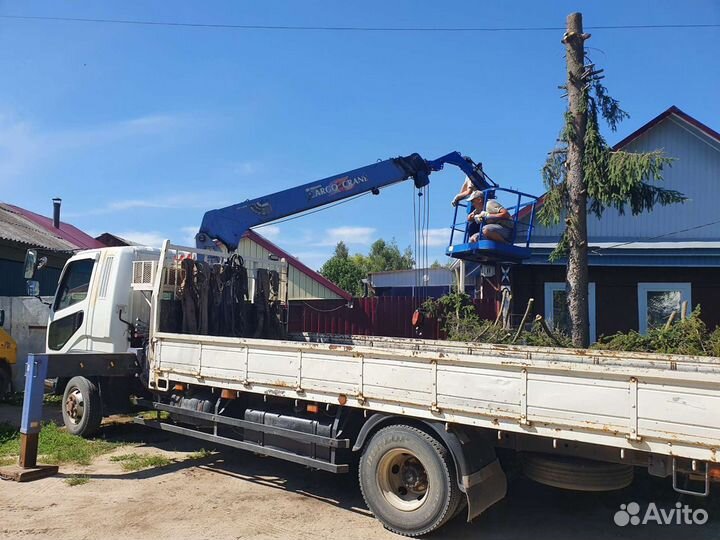 Аренда и услуги манипулятора, стрела 3.3 т, 8 м, борт 5 т, 5.2 м