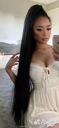 Хвост на резинке/ накладной хвост шиньон премиум