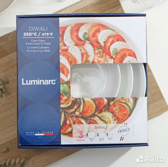 Формы для запекания 3 шт Luminarc, стеклокерамика