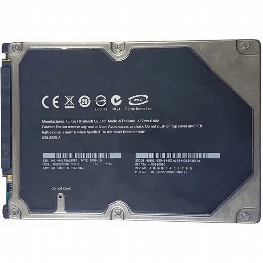 [MHZ2250BH] Жесткий Диск Fujitsu 250gb Sata2 2,5" Mhz2250bh