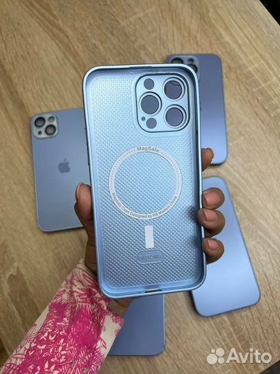 Чехол на iPhone 11/12/13/14/ Sierra Blue MagSafe