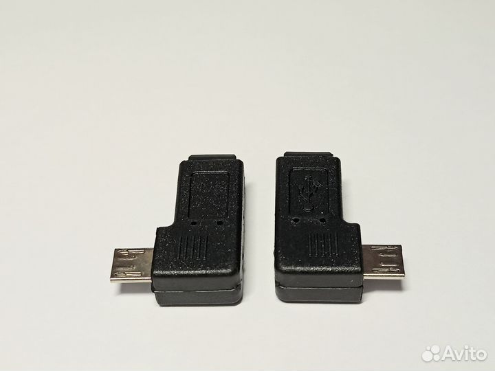 Переходник мини на микро USB угловой Правый/Левый