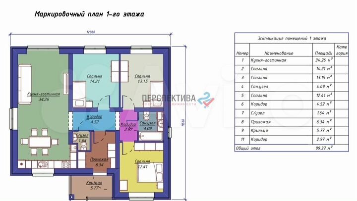 Дом 100 м² на участке 7,4 сот.