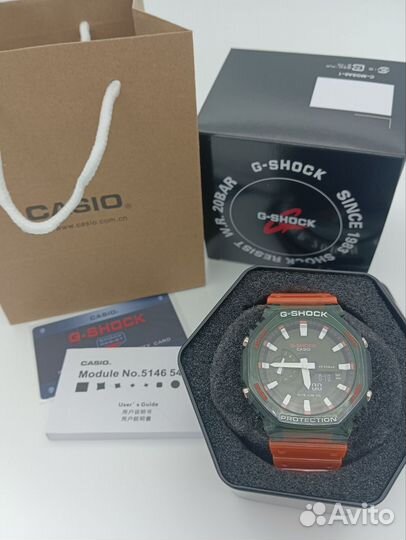 Часы Casio G-Shock GA-2100 оранжевый