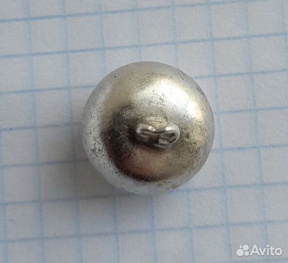 Пугавица гирька серебряная