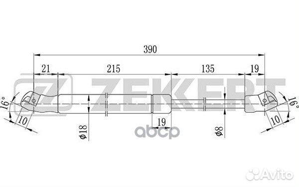 Пружина газовая капота Nissan Maxima (A33) 00