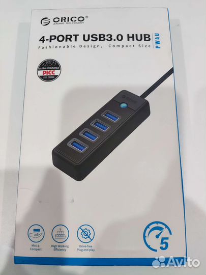 Orico USB 3.0 хаб (4 порта) Новый