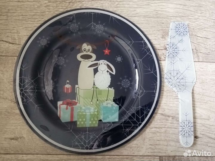 Тарелка для торта с лопаткой