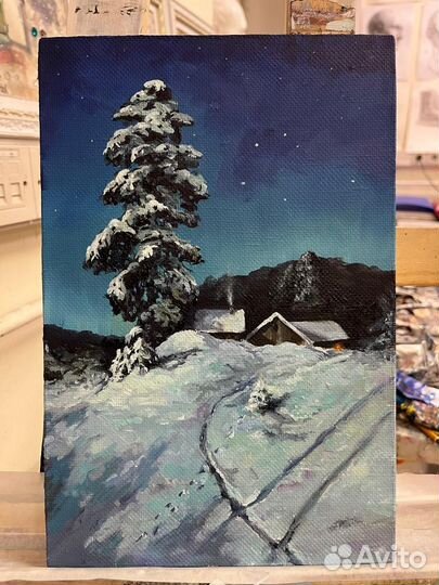 Картина маслом на холсте высокого качества пейзаж