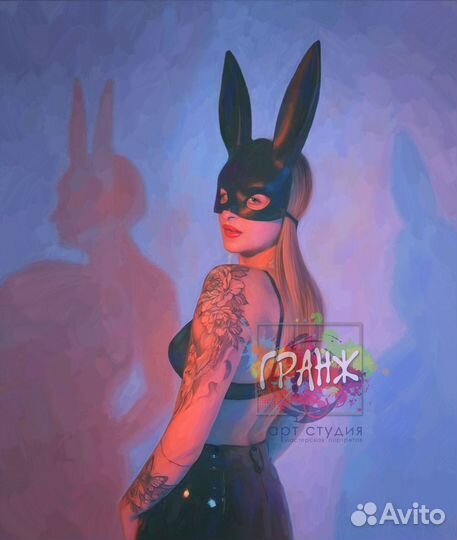 Портрет, картина на холсте по фото на подрамнике