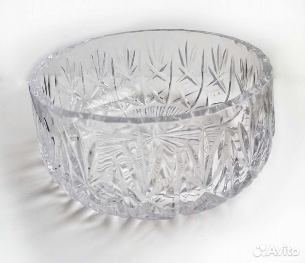 Хрустальная большая ваза фруктовница салатник СССР