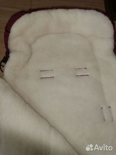 Зимний конверт в коляску овчина