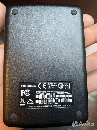 500 гб Внешний HDD Toshiba