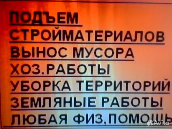 Грузчики, разнорабочие. Вынос хлама и мусора