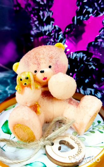 Мыло ручной работы мишка тедди