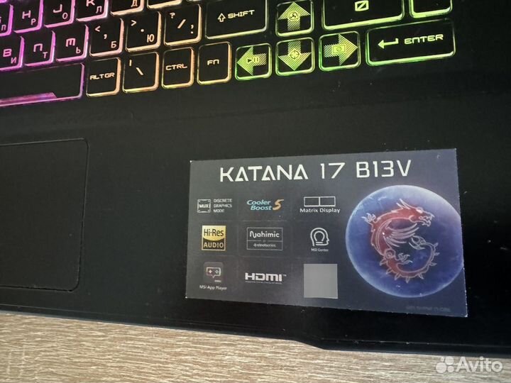 Msi katana 17 B13V rtx4060 игровой ноутбук