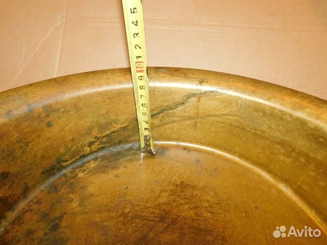 Антикварный, латунный сотейник-таз СССР Кольчугино