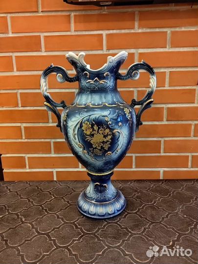 Ваза большая 50см керамика майолика фарфор глазурь