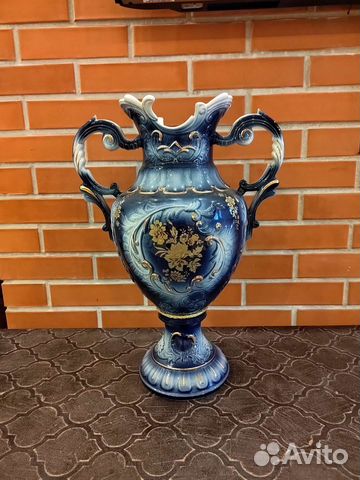 Ваза большая 50см керамика майолика фарфор глазурь