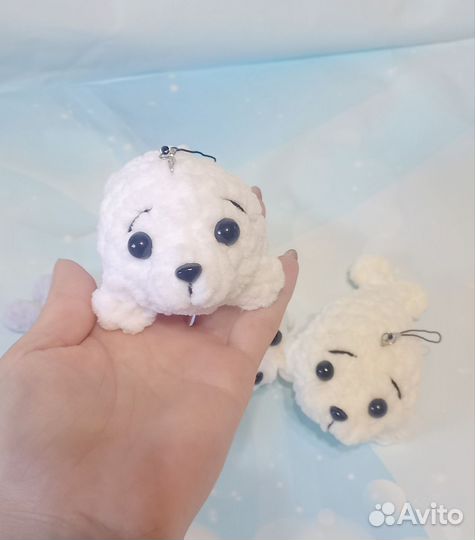 Нерпа. вязаная игрушка ручной работы