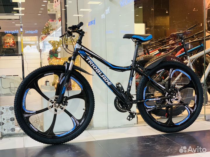 Велосипед на дисках 26'' синий/черный