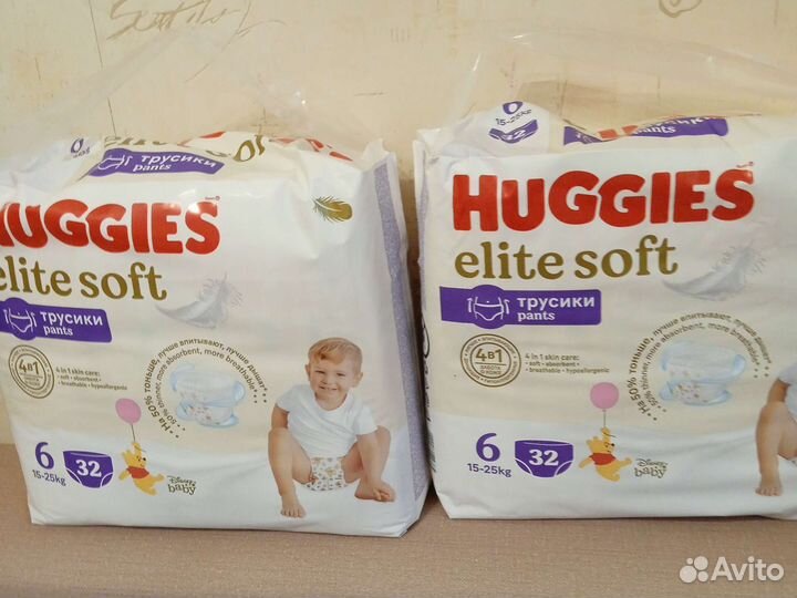 Подгузники хаггис elite sофт трусики 3,5,6