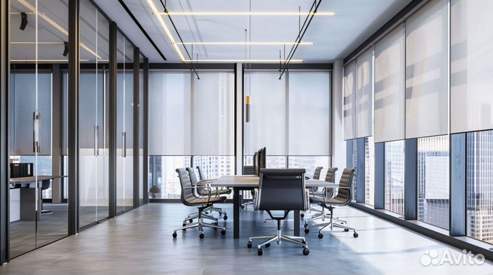 Рулонные шторы блэкаут с электроприводом