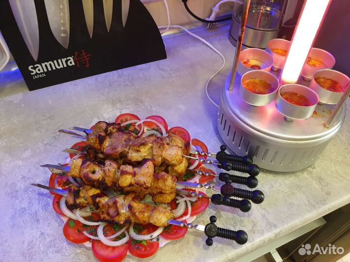 Электрошашлычница новая