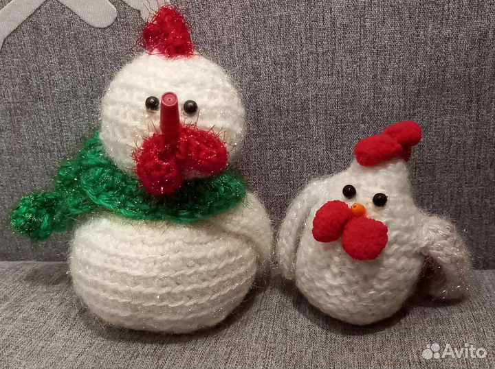 Игрушки курочки крючком цена за обе