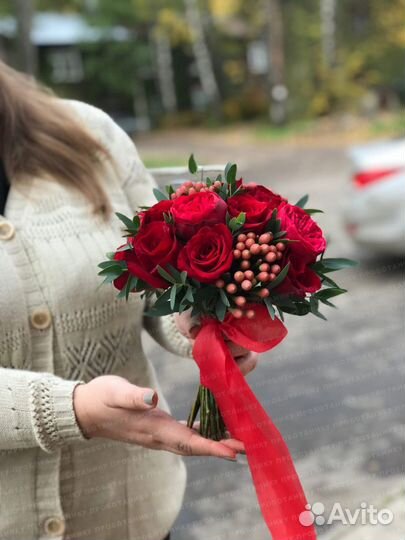 Свадебный букет из роз