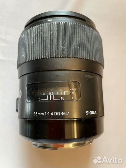 Объектив Sigma 35 mm f 1:1.4 DG Art Canon