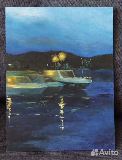 Картина маслом на холсте море