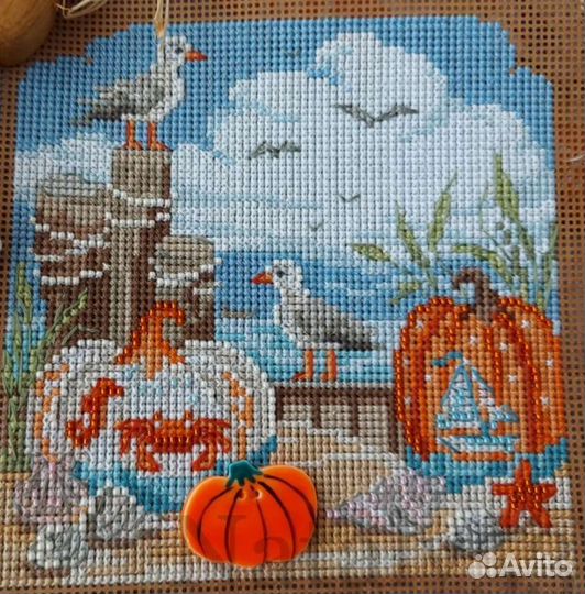 Набор для вышивания сборка Mill hill Осенний пляж