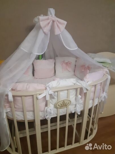 Датская кроватка круглая-овальная