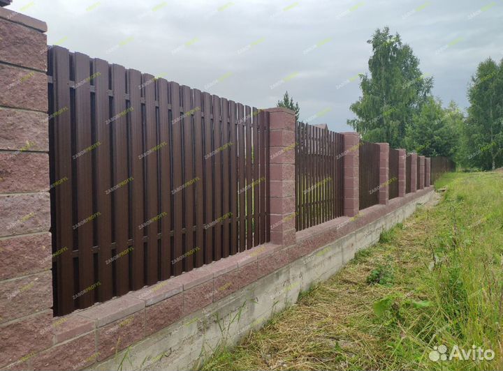 Забор под ключ из профлиста