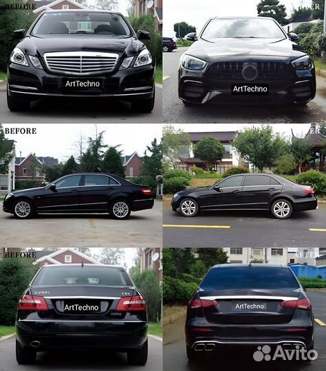 Обвес рестайлинг Mercedes w212 в w213 amg63 полный