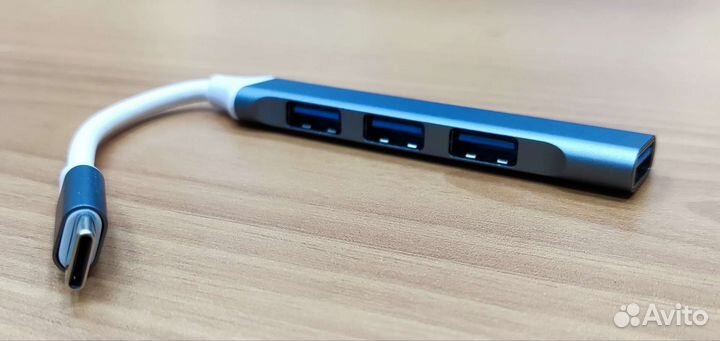 Разветвитель, переходник USB хаб 4 в 1, Type-C