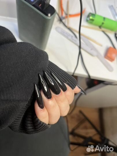 Маникюр наращивание ногтей