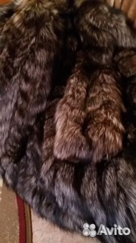 Шуба чернобурка
