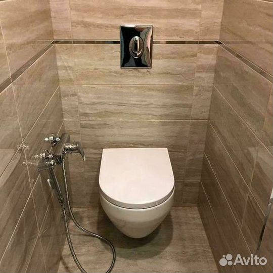 Ремонт санузла, кафель, керамогранит