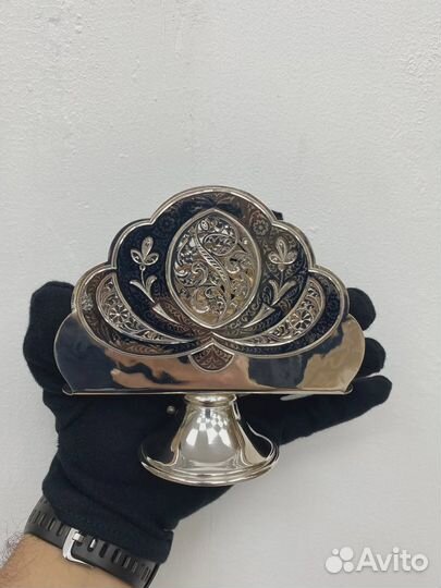 Салфетница из серебра