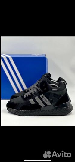 Зимние ботинки Adidas с мехом черные