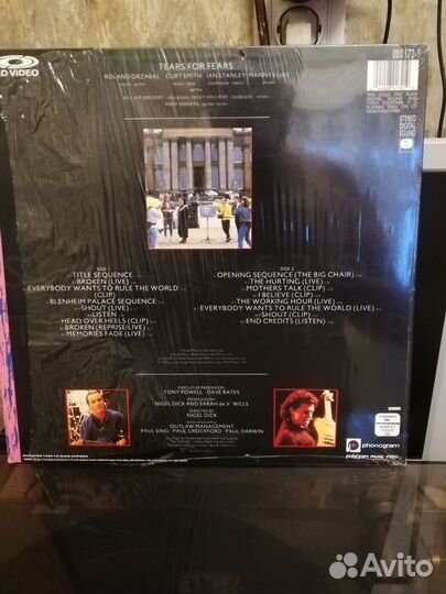 Лазер видео диск tears for tears. Из коллекции