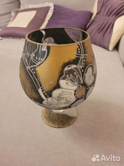 Дизайнерская ваза стеклянная