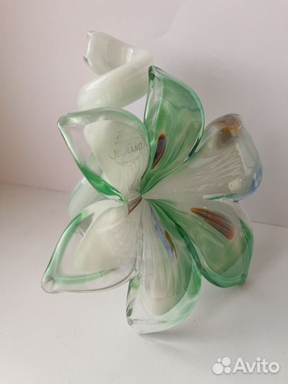 Муранское стекло. Подсвечник цветок винтаж