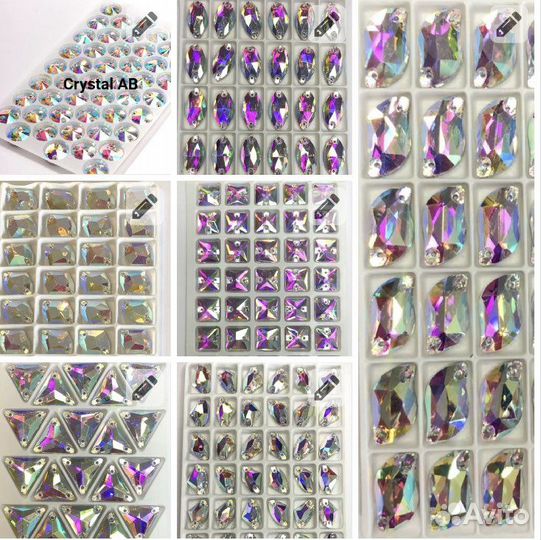 Стразы пришивные стекло