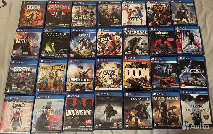 Игровые диски на ps4