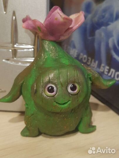 Игрушка из полимерной глины. Цветочек-кактус