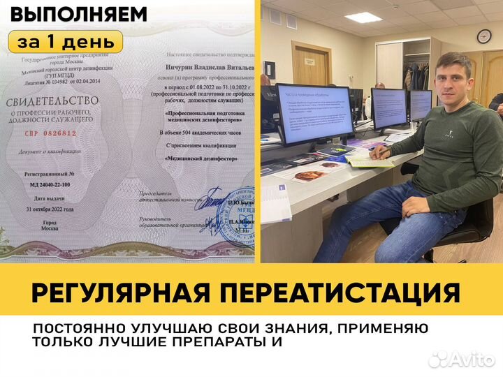 Уничтожение тараканов, клопов, запахов, дератизаци