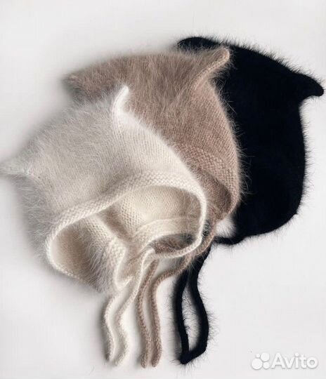 Шапка с ушками женская